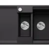 Blanco Adira - Silgranieten Spoelbak, 100x50 Cm, Met Afvoerbediening En Accessoires, InFino, Zwart 527601