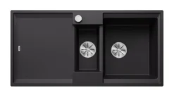 Blanco Adira - Silgranieten Spoelbak, 100x50 Cm, Met Afvoerbediening En Accessoires, InFino, Zwart 527601