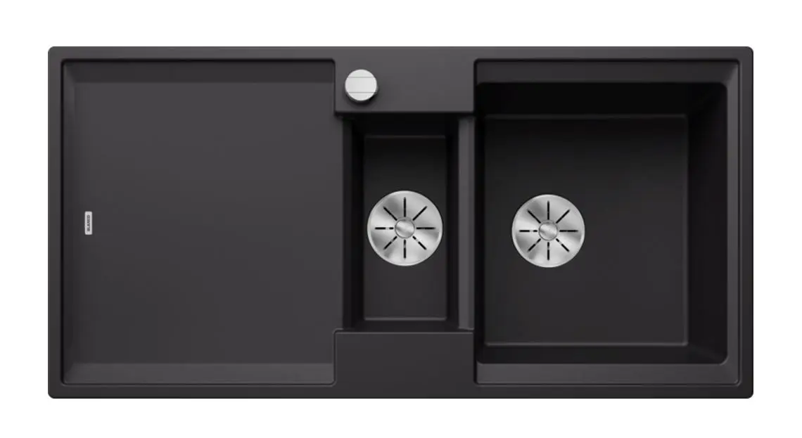 Blanco Adira - Silgranieten Spoelbak, 100x50 Cm, Met Afvoerbediening En Accessoires, InFino, Zwart 527601 3 Blanco Adira - Silgranieten Spoelbak, 100x50 Cm, Met Afvoerbediening En Accessoires, InFino, Zwart 527601