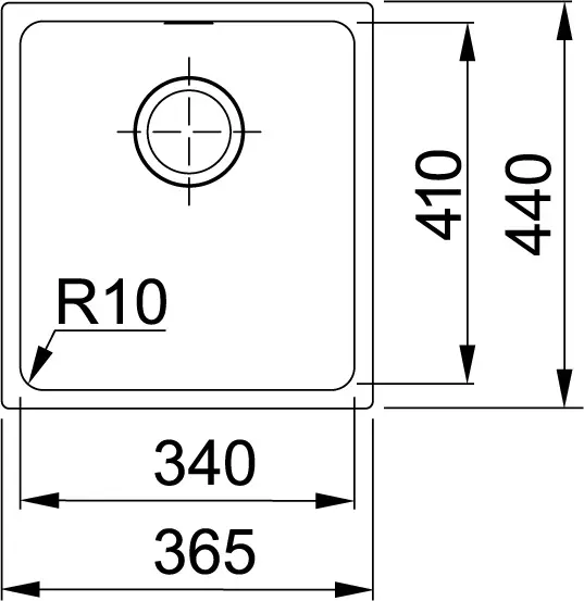 Franke Sirius - SID 110-34 Tectonite Spoelbak, 37x44 Cm, Wit 125.0363.784 4 Franke Sirius - SID 110-34 Tectonite Spoelbak, 37x44 Cm, Wit 125.0363.784 - Afbeelding 2