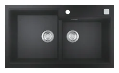 Grohe Spoelbakken - Composiet Spoelbak K500 Met Automatische Waste, 86x50 Cm, Grafiet Zwart 31649AP0 -SANITINO WINKEL 5f3b222404e3328598cf9225