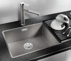 Blanco Subline 500 - Silgranit Spoelbak, 53x46 Cm, InFino, Rock Grey 523433 -SANITINO WINKEL 60aa0d6542bc3c092be9e9ee