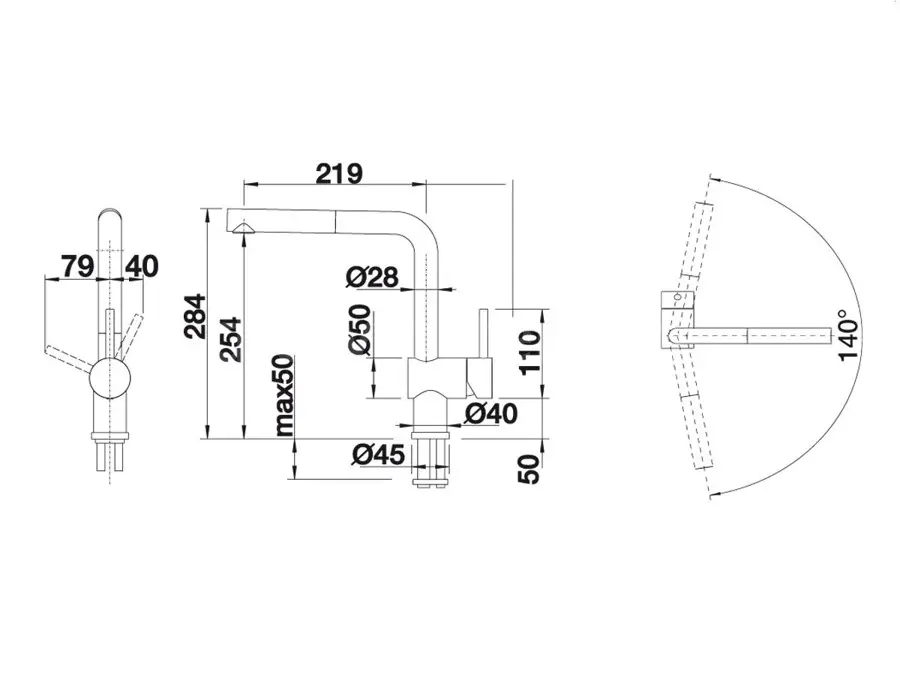 Blanco Linus S - Keukenkraan Met Uittrekbare Sproeikop, Rock Grey 518813 4 Blanco Linus S - Keukenkraan Met Uittrekbare Sproeikop, Rock Grey 518813 - Afbeelding 2