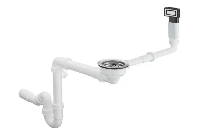 Hansgrohe Afvoergarnituren - Enkele Spoelbak Afvoer- En Overloopcombinatie, RVS 43921800 3 Hansgrohe Afvoergarnituren - Enkele Spoelbak Afvoer- En Overloopcombinatie, RVS 43921800