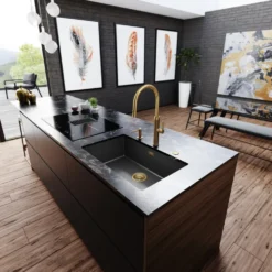 Franke Mythos Masterpiece - Keukenkraan FG 1554.504, Met Uittrekbare Vuistdouche, Goud 115.0711.558 -SANITINO WINKEL 61e3069db40b2da075b5a03f