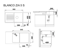 Blanco Zia 5 - Silgranit Spoelbak, 86x50 Cm, Zwart 526016 5 Blanco Zia 5 - Silgranit Spoelbak, 86x50 Cm, Zwart 526016 -SANITINO WINKEL 625c187a45c40c4767eda960
