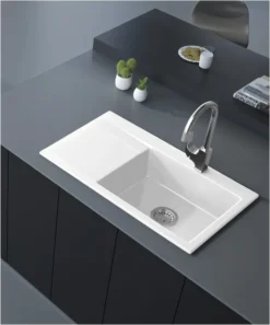 Sapho Avoria - Keramische Spoelbak, 86x51 Cm, Rechts, Wit 55086 -SANITINO WINKEL 63a9e04b47e20ba65a25bf1f