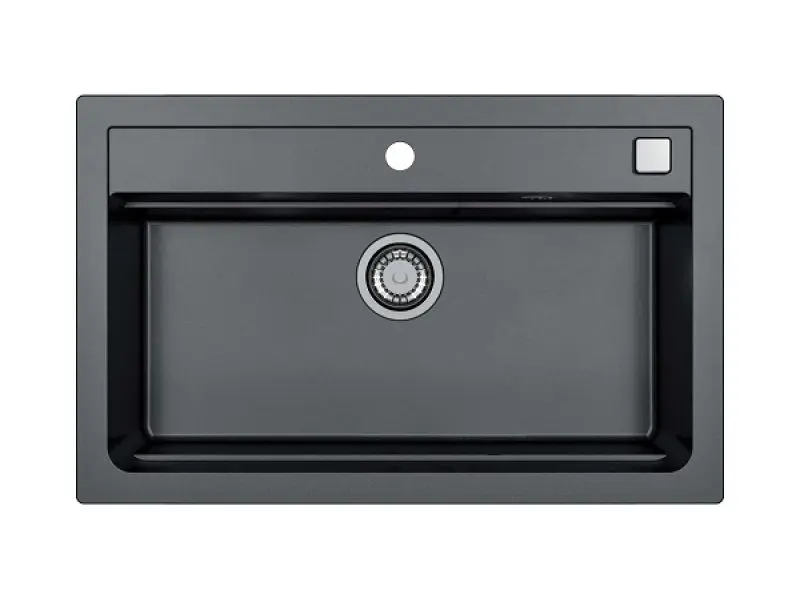 Alveus Atrox - Granieten Spoelbak, 79x50 Cm, Met Afvoerbediening, Carbon 1140447 3 Alveus Atrox - Granieten Spoelbak, 79x50 Cm, Met Afvoerbediening, Carbon 1140447