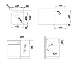 Blanco Supra 400 - Spoelbak, 50x44 Cm, Met Afvoerbediening, Geborsteld Rvs 526353 -SANITINO WINKEL 64d33c466d6b1abb7041a2d1
