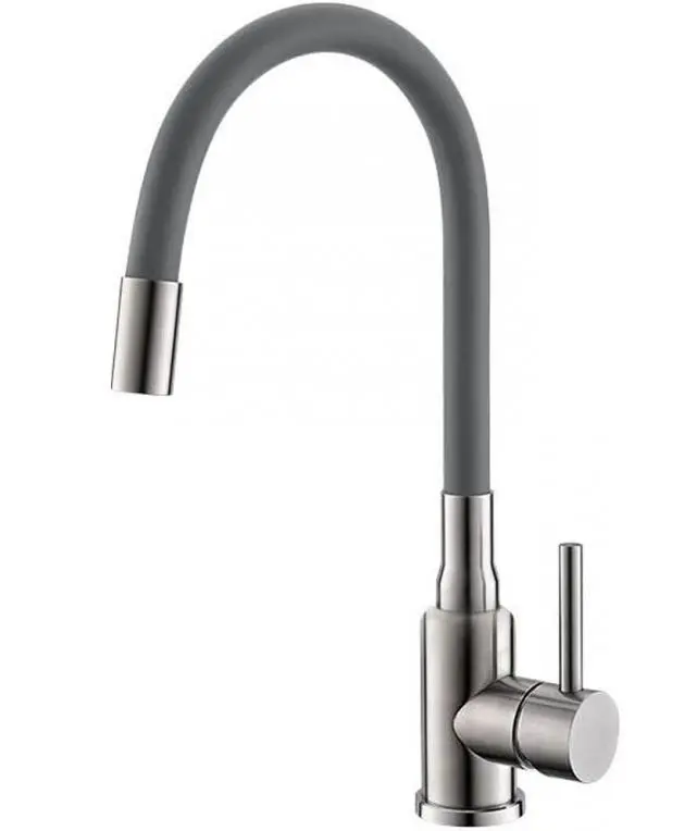 Alveus Mintas - Keukenkraan Met Flexibele Arm, Geborsteld Rvs/grijs 1144430 3 Alveus Mintas - Keukenkraan Met Flexibele Arm, Geborsteld Rvs/grijs 1144430