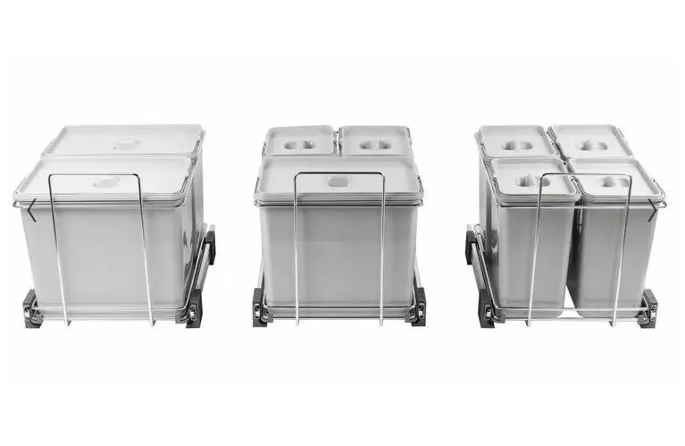 Elletipi Ecofil - Inbouw Afvalemmer, Met Gesplitst, 48 L PF01 44B2 7 Elletipi Ecofil - Inbouw Afvalemmer, Met Gesplitst, 48 L PF01 44B2 - Afbeelding 5