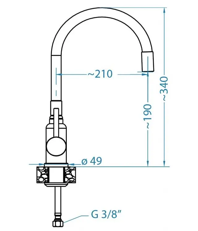 Alveus Mintas - Keukenkraan Met Flexibele Arm, Geborsteld Rvs/grijs 1144430 4 Alveus Mintas - Keukenkraan Met Flexibele Arm, Geborsteld Rvs/grijs 1144430 - Afbeelding 2