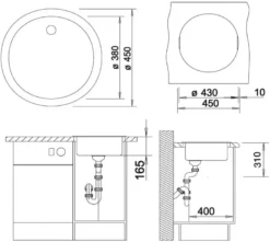 Blanco Rondo - Silgranit Spoelbak, Diameter 45 Cm, Antraciet 511629 -SANITINO WINKEL 69795535c98168c9a208688f