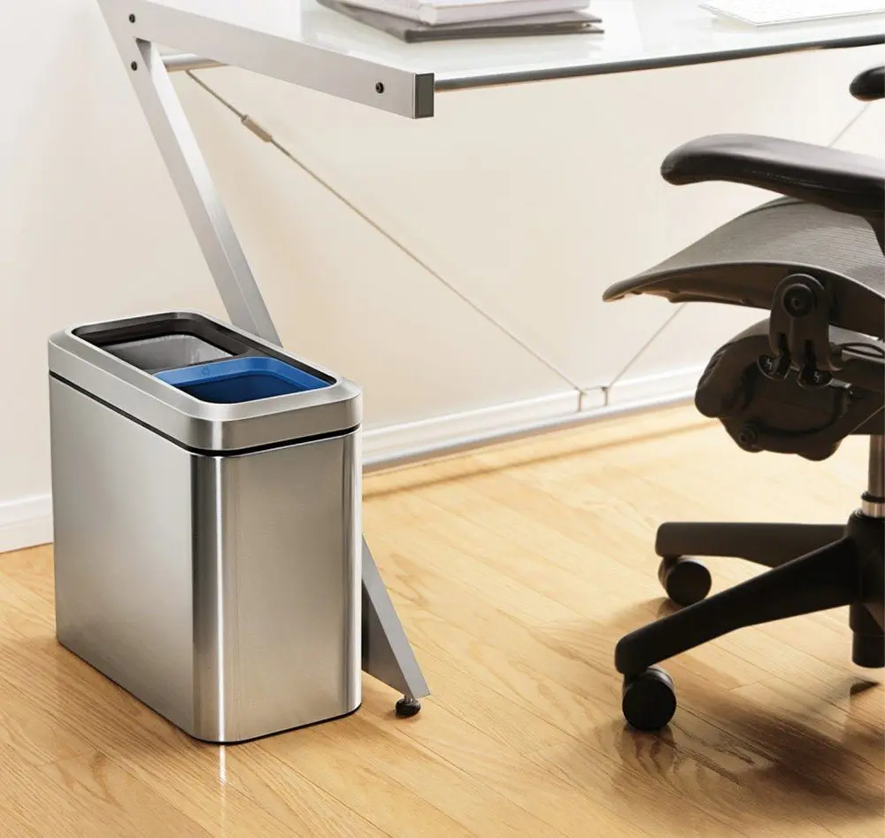 Simplehuman Afvalemmers - Open Recyclebak 20 L, Gebrosteld Rvs CW1470 8 Simplehuman Afvalemmers - Open Recyclebak 20 L, Gebrosteld Rvs CW1470 - Afbeelding 6