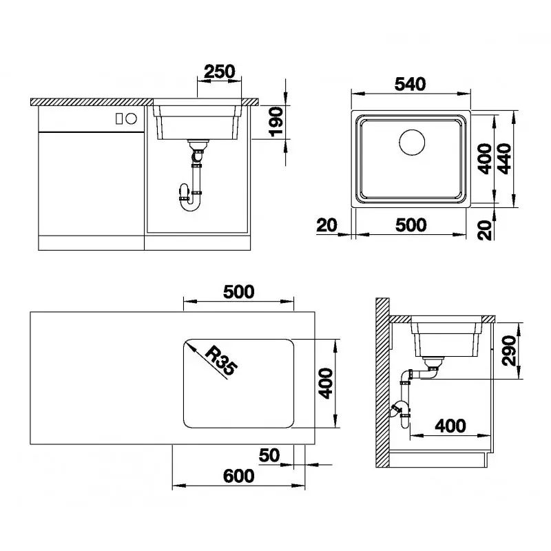 Blanco Etagon 500 - Spoelbak, 54x44 Cm, Met Verschillende Niveaus, Rvs 521841 4 Blanco Etagon 500 - Spoelbak, 54x44 Cm, Met Verschillende Niveaus, Rvs 521841 - Afbeelding 2