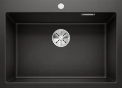 Blanco Pleon 8 - Silgranit Spoelbak, 70x51 Cm, Zwart 525957