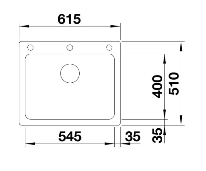 Blanco Naya 6 - Silgranit Spoelbak, 62x51 Cm, Zwart 525941 4 Blanco Naya 6 - Silgranit Spoelbak, 62x51 Cm, Zwart 525941 - Afbeelding 2