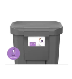 Simplehuman Afvalemmers - Afvalbak 45 L, Met Zakvak, Roestvrij Staal/grijs CW1386CB -SANITINO WINKEL 72bc96adfb538d3b67799387