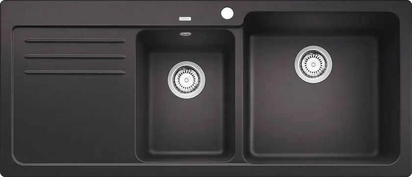 Blanco Naya 8 - Silgranit Spoelbak, 116x50 Cm, Zwart 525946 3 Blanco Naya 8 - Silgranit Spoelbak, 116x50 Cm, Zwart 525946
