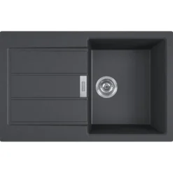 Franke Sirius 2.0 - Tectonite Spoelbak S2D 611-78, 78x50 Cm, Zwart 143.0613.582