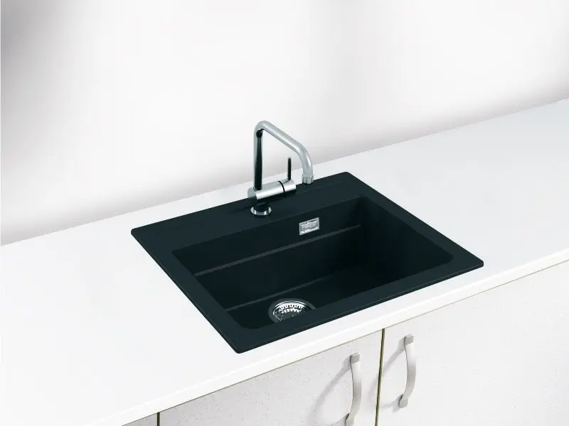 Alveus Atrox - Granieten Spoelbak 59x50 Cm, Met Draaiknopbediening, Carbon 1131996 7 Alveus Atrox - Granieten Spoelbak 59x50 Cm, Met Draaiknopbediening, Carbon 1131996 - Afbeelding 5