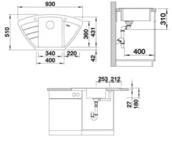 Blanco Zia 9 - Silgranit Spoelbak, 93x51 Cm, Zwart 526031 -SANITINO WINKEL 7aadcc7a975378bcab9ca046