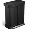 Simplehuman Afvalemmers - Afvalbak Voor Gescheiden Afval, Met Zakvak, 58 L, Matzwart CW2093 -SANITINO WINKEL 7b448042ece1cd12da0aad09