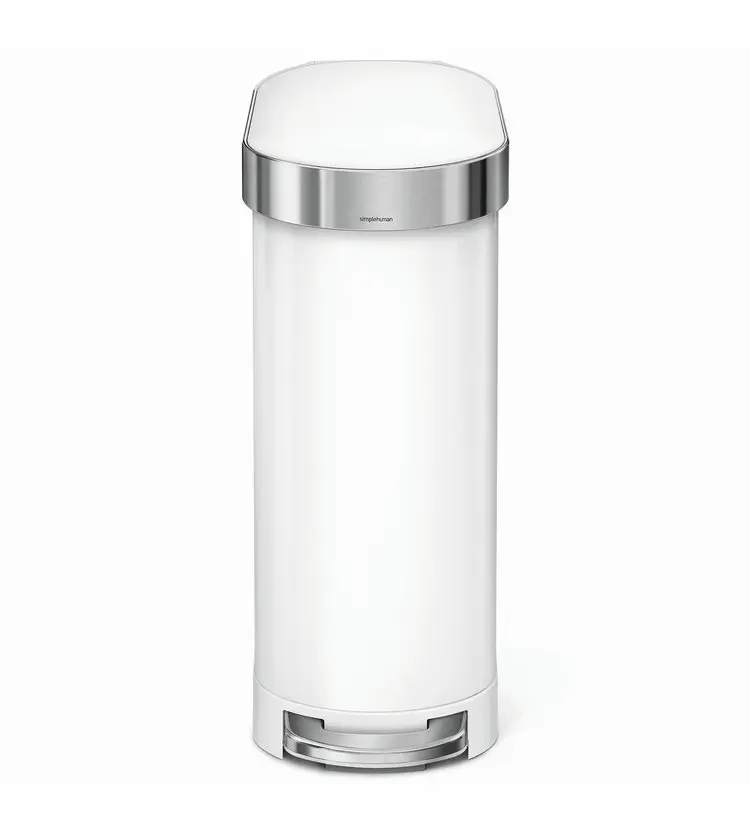 Simplehuman Afvalemmers - Afvalbak Slim 45 L, Wit CW2069 5 Simplehuman Afvalemmers - Afvalbak Slim 45 L, Wit CW2069 - Afbeelding 3