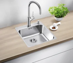 Blanco Supra 500 - Spoelbak, 54x50 Cm, Met Draaiknopbediening, Geborsteld Rvs 526355 -SANITINO WINKEL 831b352ac63667d398994b37