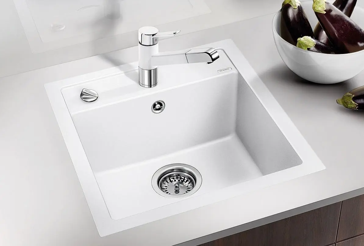 Blanco Dalago 5 - Silgranit Spoelbak, 52x51 Cm, Draaiknopbediening, Wit 518524 5 Blanco Dalago 5 - Silgranit Spoelbak, 52x51 Cm, Draaiknopbediening, Wit 518524 - Afbeelding 3