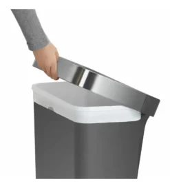 Simplehuman Afvalemmers - Afvalbak 45 L, Met Zakvak, Roestvrij Staal/grijs CW1386CB -SANITINO WINKEL 85830094dbb15dfa05a23242
