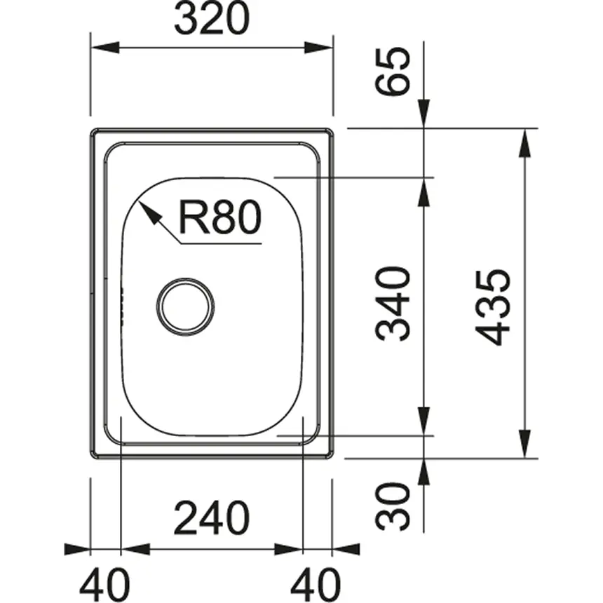 Franke Eurostar - Spoelbak ETX 610-24, 32x44 Cm, Rvs 101.0647.717 4 Franke Eurostar - Spoelbak ETX 610-24, 32x44 Cm, Rvs 101.0647.717 - Afbeelding 2