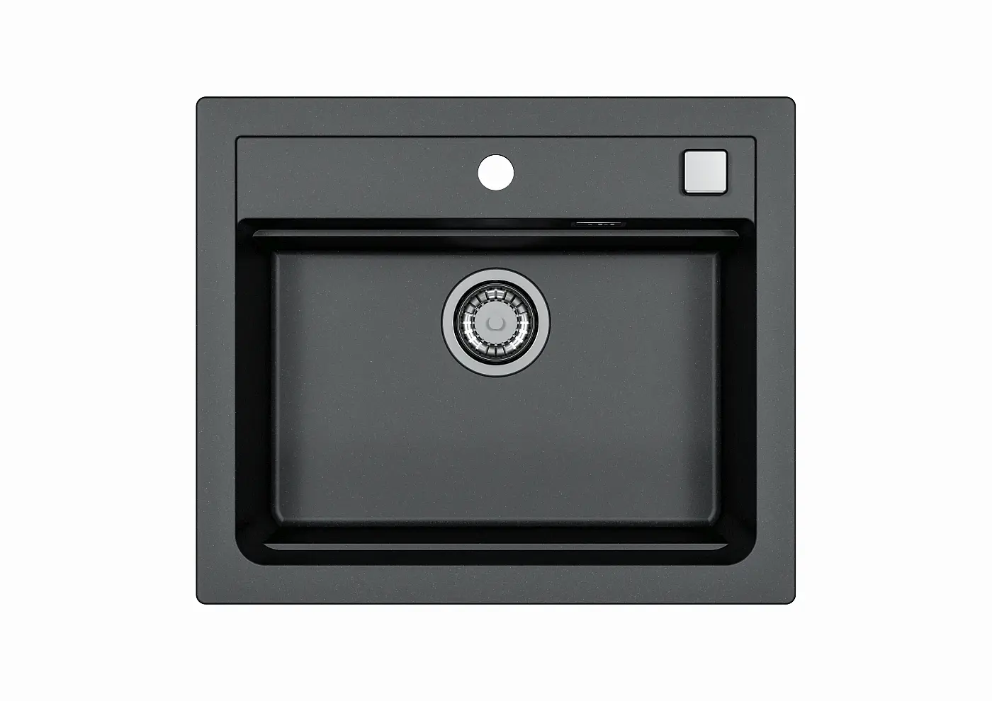 Alveus Atrox - Granieten Spoelbak 59x50 Cm, Met Draaiknopbediening, Carbon 1131996 3 Alveus Atrox - Granieten Spoelbak 59x50 Cm, Met Draaiknopbediening, Carbon 1131996