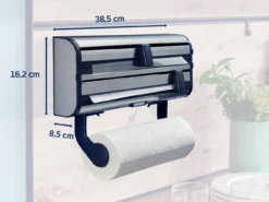 Leifheit Toebehoren - Keukenrolhouder Voor Wandmontage, Met Snijder, Zwart/zilver 25793 -SANITINO WINKEL 8b7c3a263863a98d7d5414ce