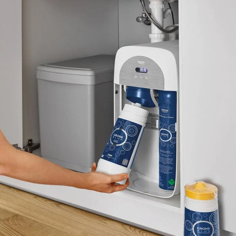 Grohe Blue Home - Mono Connected Keukenkraan, Met Filterset En Koeler, Geborsteld Hard Graphite 31498AL1 6 Grohe Blue Home - Mono Connected Keukenkraan, Met Filterset En Koeler, Geborsteld Hard Graphite 31498AL1 - Afbeelding 4