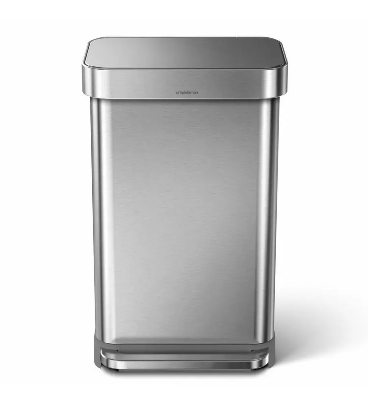 Simplehuman Afvalemmers - Pedaalemmer Met Zakenhouder, 45 L, Gebrosteld Rvs CW2024 6 Simplehuman Afvalemmers - Pedaalemmer Met Zakenhouder, 45 L, Gebrosteld Rvs CW2024 - Afbeelding 4
