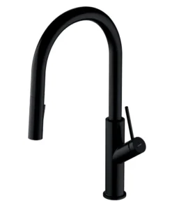 OMNIRES Bend - Keukenkraan Met Uittrekbare Vuistdouche, Zwart BE6455BL