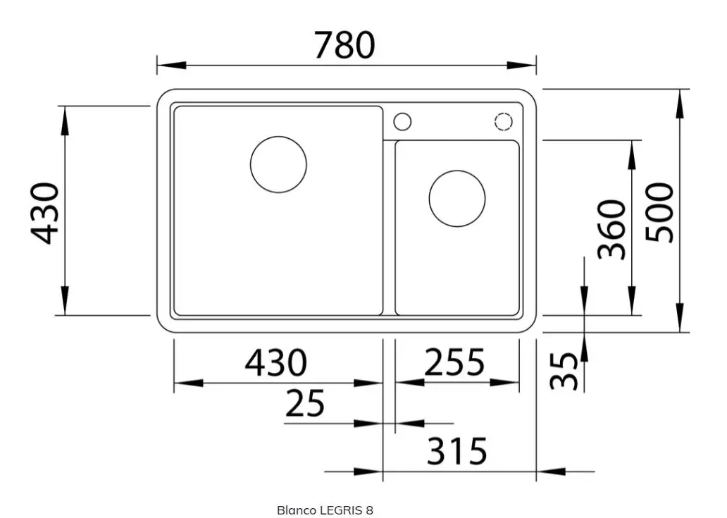 Blanco Legra 8 - Silgranit Spoelbak, 78x50 Cm, Antraciet 526224 4 Blanco Legra 8 - Silgranit Spoelbak, 78x50 Cm, Antraciet 526224 - Afbeelding 2