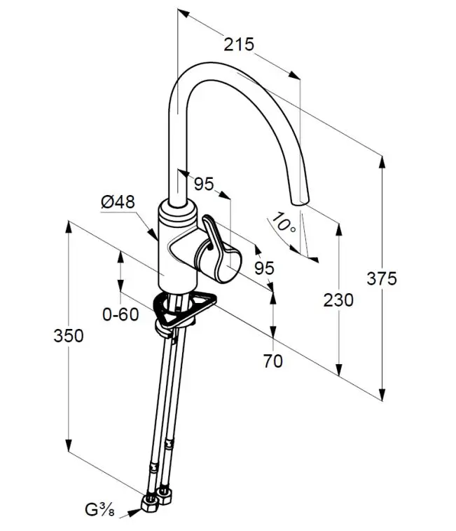 Kludi Bingo Star - Keukenkraan, Mat Zwart 428033978 4 Kludi Bingo Star - Keukenkraan, Mat Zwart 428033978 - Afbeelding 2