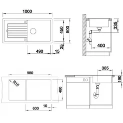 Blanco Zia XL 6 - Silgranit Spoelbak, 100x50 Cm, Antraciet 517568 -SANITINO WINKEL 989e7feb945a4e3a5d248077