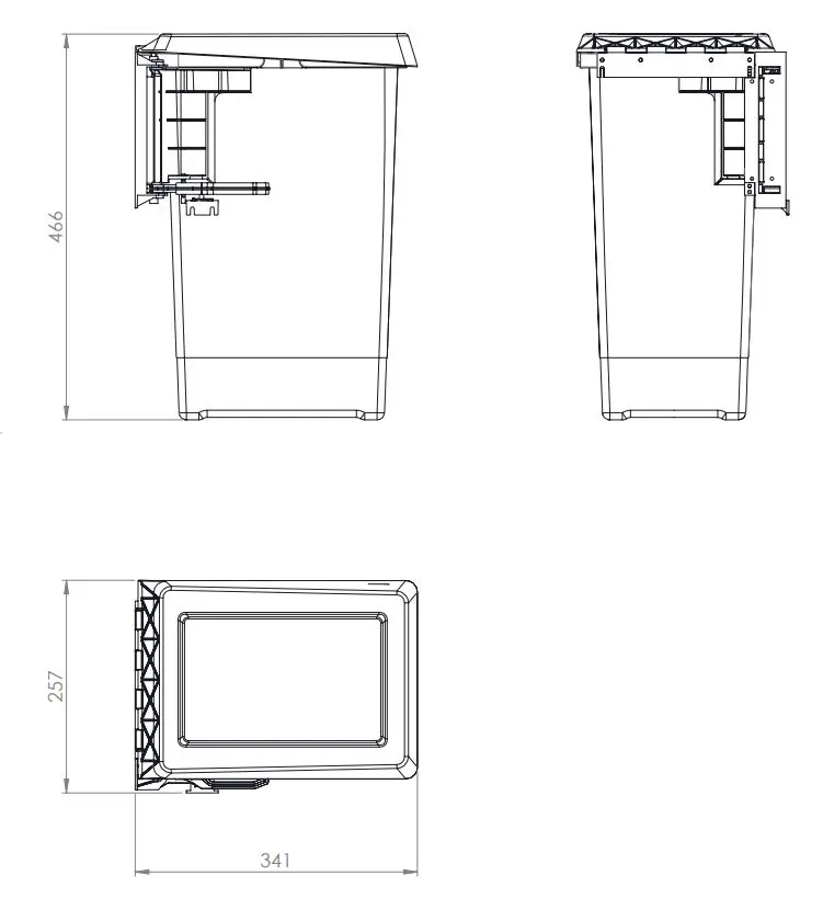 Elletipi Swing 2.0 - Ingebouwde Afvalbak, 24 L PBN A SG44 4 Elletipi Swing 2.0 - Ingebouwde Afvalbak, 24 L PBN A SG44 - Afbeelding 2