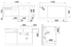Blanco Naya 8 - Silgranite Spoelbak, 116x50 Cm, Zacht Wit 527132 -SANITINO WINKEL 9af2cd0fdbc736d1a122b35c