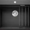 Blanco Etagon 6 - Silgranit Spoelbak, 60x51 Cm, Met Verschuifbare Rails, Zwart 525890