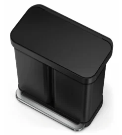 Simplehuman Afvalemmers - Afvalbak Voor Gescheiden Afval, Met Zakvak, 58 L, Matzwart CW2093 -SANITINO WINKEL 9da488bf629105e5704243b3