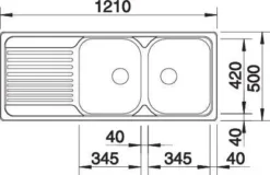 Blanco Tipo 8 - Spoelbak, 121x50 Cm, Rvs 511925 -SANITINO WINKEL 9f0f4d56dac038858fe3d7b6