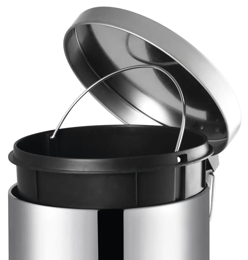 Aqualine Simple Line - Afvalemmer 20 L, Gepolijst Rvs 27120 5 Aqualine Simple Line - Afvalemmer 20 L, Gepolijst Rvs 27120 - Afbeelding 3