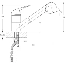Bruckner Hoffer - Keukenkraan Met Uittrekbare Vuistdouche, Chroom 424.070.1 -SANITINO WINKEL a14a005880ff939064f60518