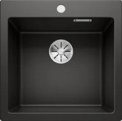Blanco Pleon 5 - Silgranit Spoelbak, 52x51 Cm, Zwart 525951