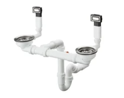 Hansgrohe Afvoergarnituren - Dubbele Spoelbak Afvoer- En Overloopcombinatie, RVS 43922800