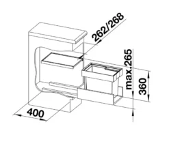 Blanco Flexon II - Afvalsorteersysteem, Inhoud 19 L 521542 -SANITINO WINKEL a5b360643293456154f4d9e6